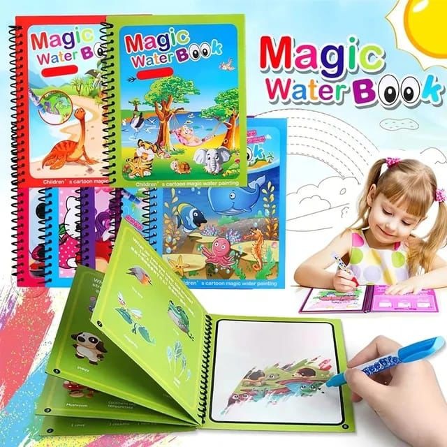 magic water coloring book for kids – reusable drawing & painting book magic water coloring book for kids – reusable drawing & painting book