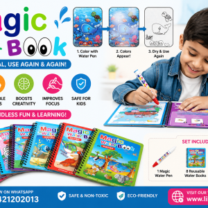 magic water coloring book for kids – reusable drawing & painting book